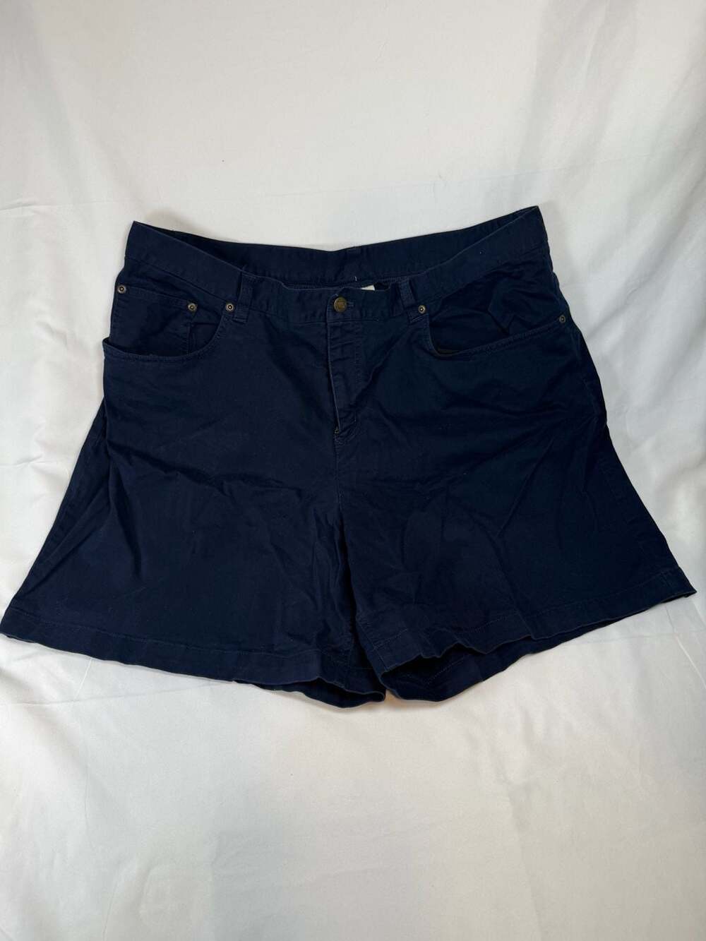 Jones New York Sport Woman Navy Blue Cotton Blend Bermuda Shorts Size 16W